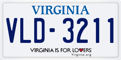 VA license plate VLD3211