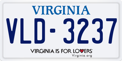 VA license plate VLD3237