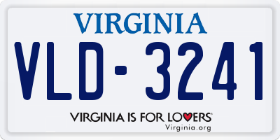 VA license plate VLD3241
