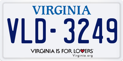 VA license plate VLD3249