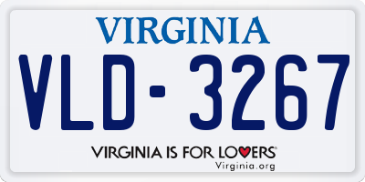 VA license plate VLD3267