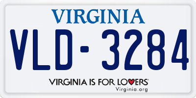 VA license plate VLD3284