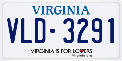 VA license plate VLD3291