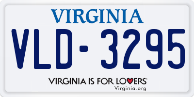 VA license plate VLD3295