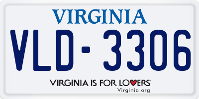 VA license plate VLD3306