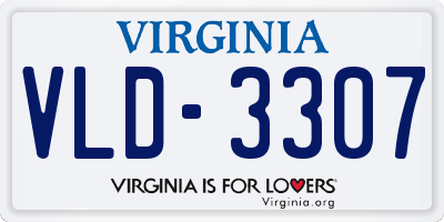 VA license plate VLD3307