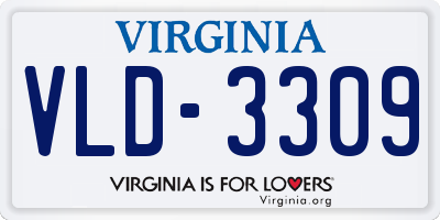 VA license plate VLD3309