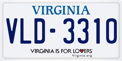 VA license plate VLD3310