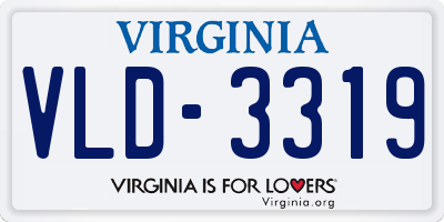 VA license plate VLD3319