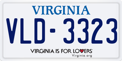 VA license plate VLD3323