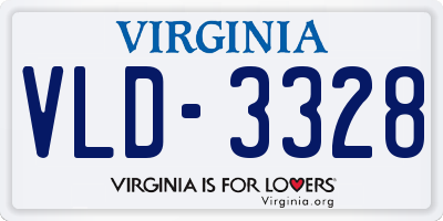 VA license plate VLD3328