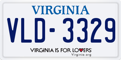 VA license plate VLD3329