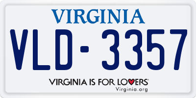 VA license plate VLD3357