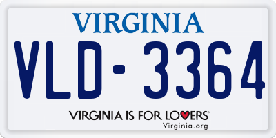 VA license plate VLD3364