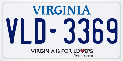 VA license plate VLD3369