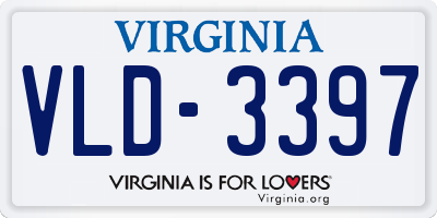 VA license plate VLD3397