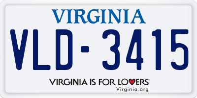 VA license plate VLD3415