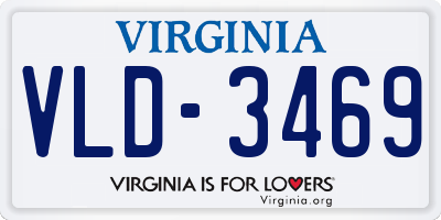VA license plate VLD3469