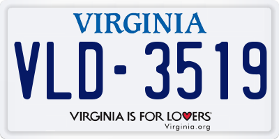 VA license plate VLD3519