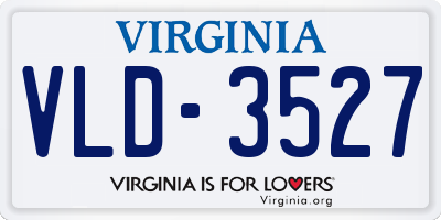 VA license plate VLD3527