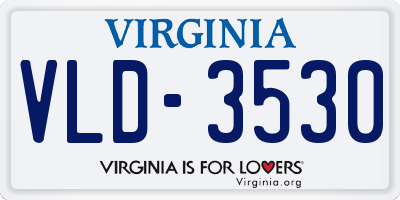 VA license plate VLD3530