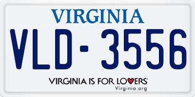 VA license plate VLD3556