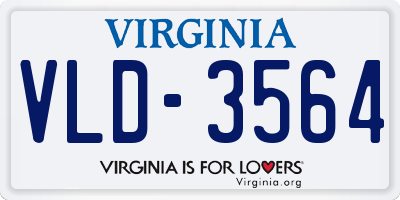 VA license plate VLD3564
