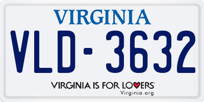 VA license plate VLD3632