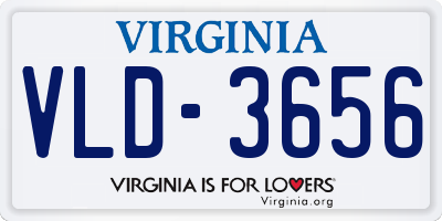 VA license plate VLD3656