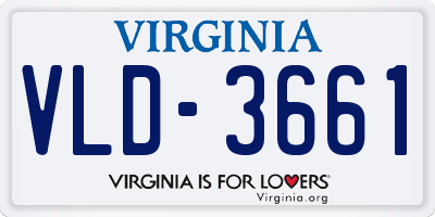 VA license plate VLD3661