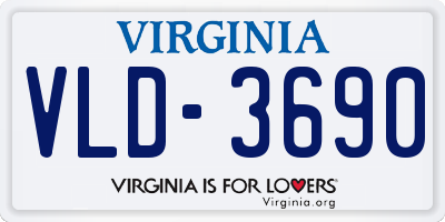 VA license plate VLD3690