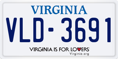 VA license plate VLD3691