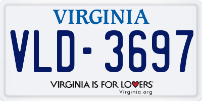 VA license plate VLD3697