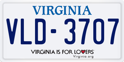 VA license plate VLD3707