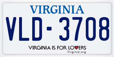 VA license plate VLD3708