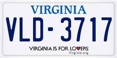 VA license plate VLD3717