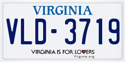 VA license plate VLD3719