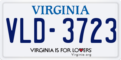 VA license plate VLD3723