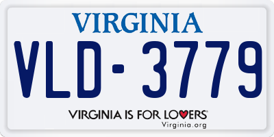 VA license plate VLD3779