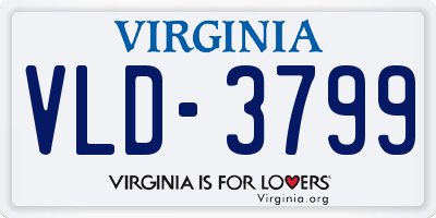 VA license plate VLD3799