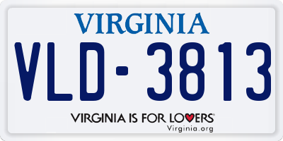 VA license plate VLD3813