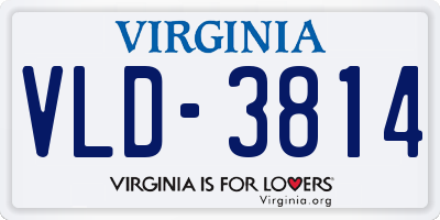 VA license plate VLD3814