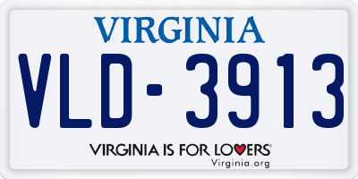 VA license plate VLD3913