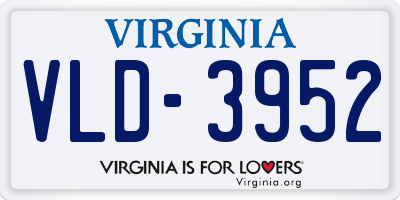 VA license plate VLD3952