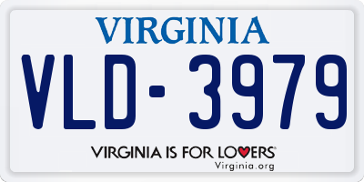 VA license plate VLD3979
