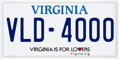 VA license plate VLD4000