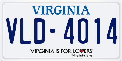 VA license plate VLD4014