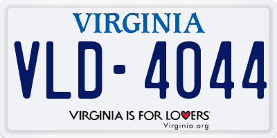 VA license plate VLD4044