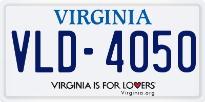 VA license plate VLD4050