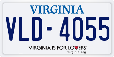 VA license plate VLD4055